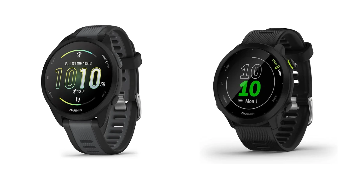Garmin Forerunner 55 vs Forerunner 165